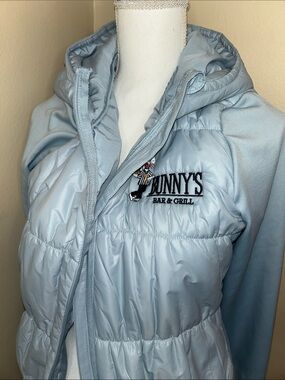 Light Blue Puffer Hoodie